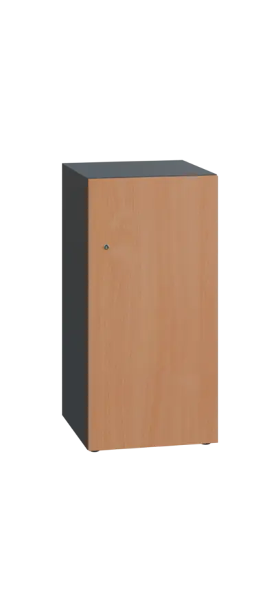 DOMINIT 21 úložná skříň 1-boxová, 917x450x400 mm, korpus antracit, dvířka buk royal